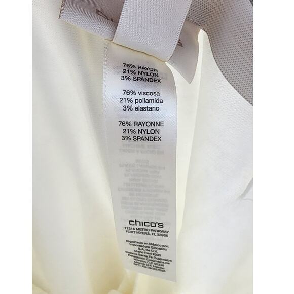 New NWT Chico's The Juliet Ankle Pants Basic In Ecru Size 00 Whit Cream Casual 2 - Picture 10 of 11